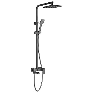 Душевой комплект с тропическим душем черный Timo Selene SX-2013-03