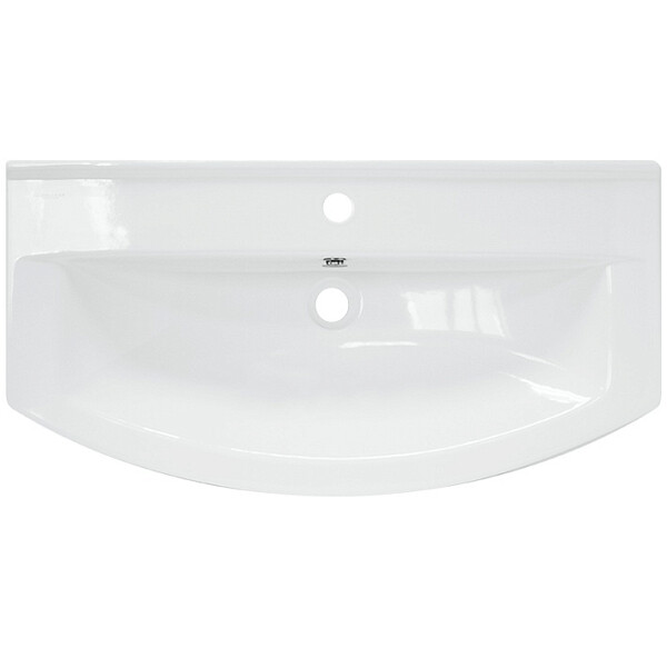 Раковина накладная фарфоровая полукруглая 43х75 см белая Sanita Luxe Best-85 4630032684136 - изображение 1