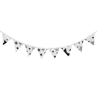 Гирлянда из 8 флажков Black Stars