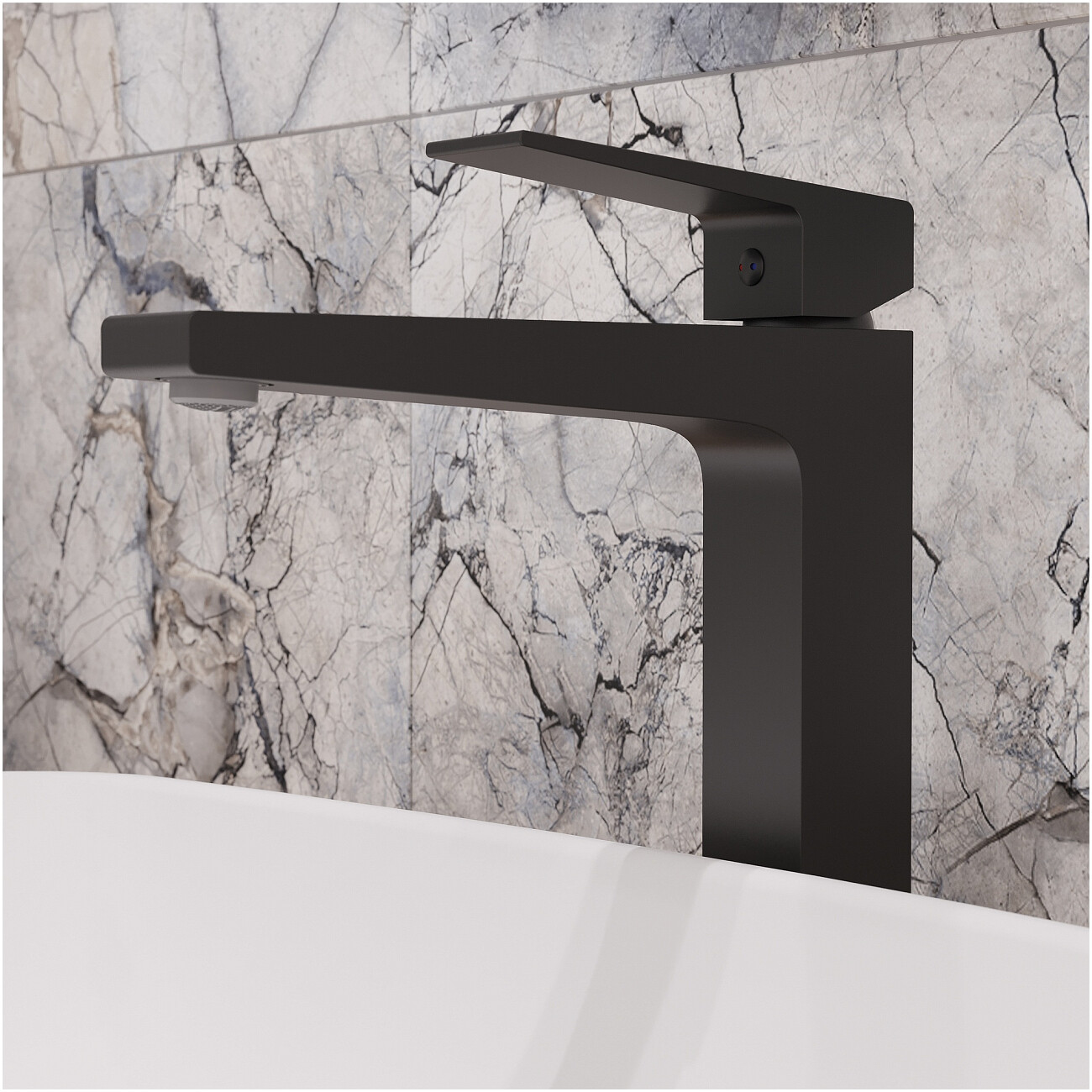 Смеситель для раковины однорычажный черный Stworki "Нюборг" S37020BK - изображение 5