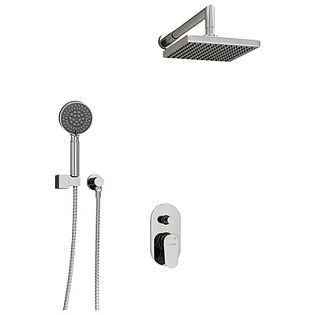 Душевой комплект встраиваемый с верхней насадкой и лейкой хром Wasserkraft A14028