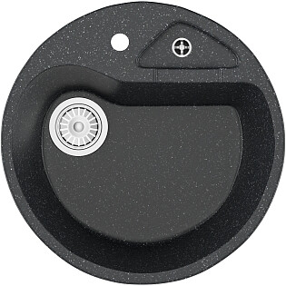 Мойка кухонная круглая черная Domaci &quot;Бьелла&quot; DMC-08K черная