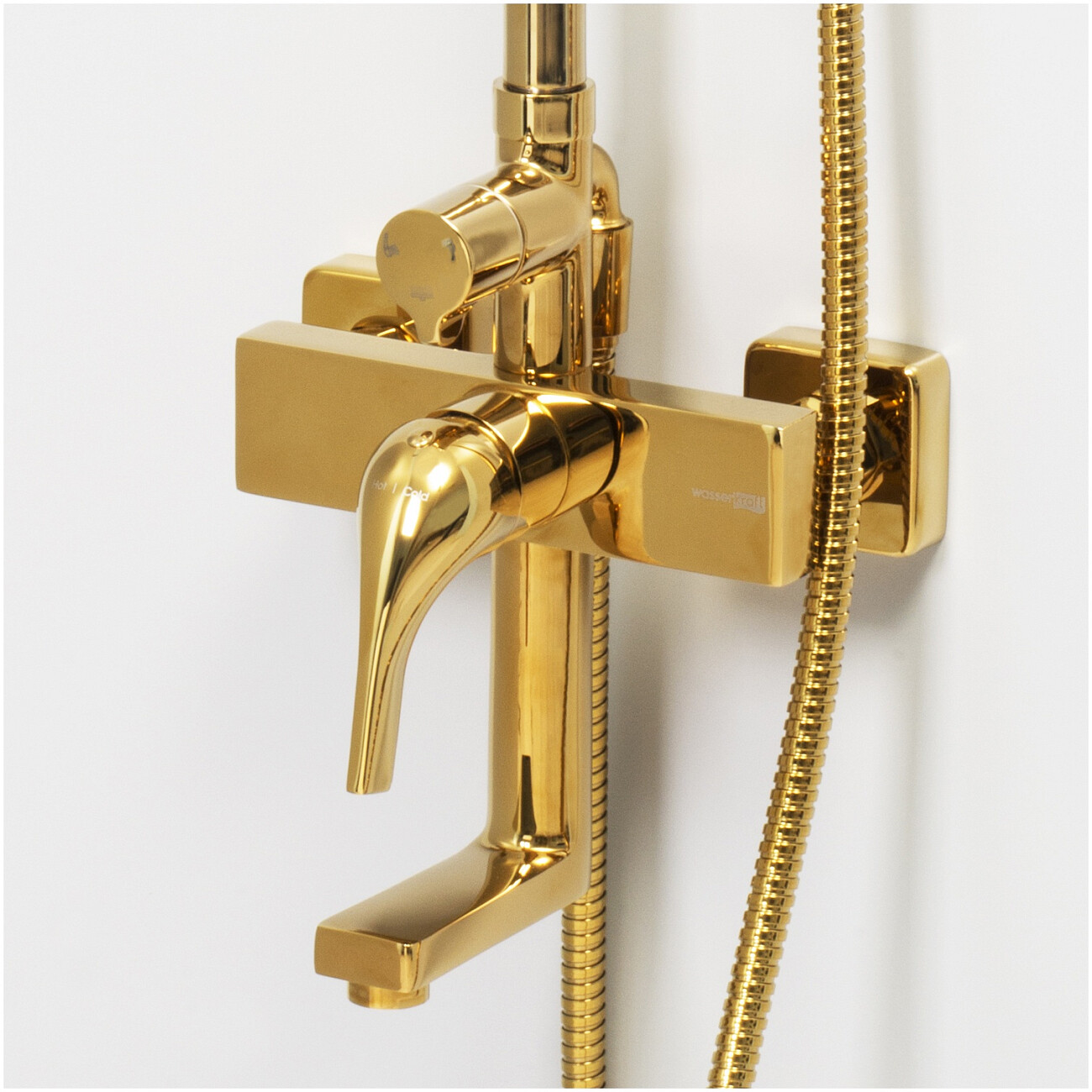 Душевая система со смесителем из латуни золотая Wasserkraft A17101 - изображение 5