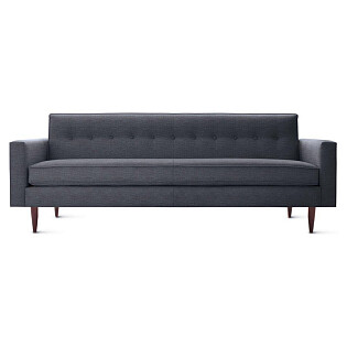 Диван Bantam Sofa большой прямой пепельно-серый