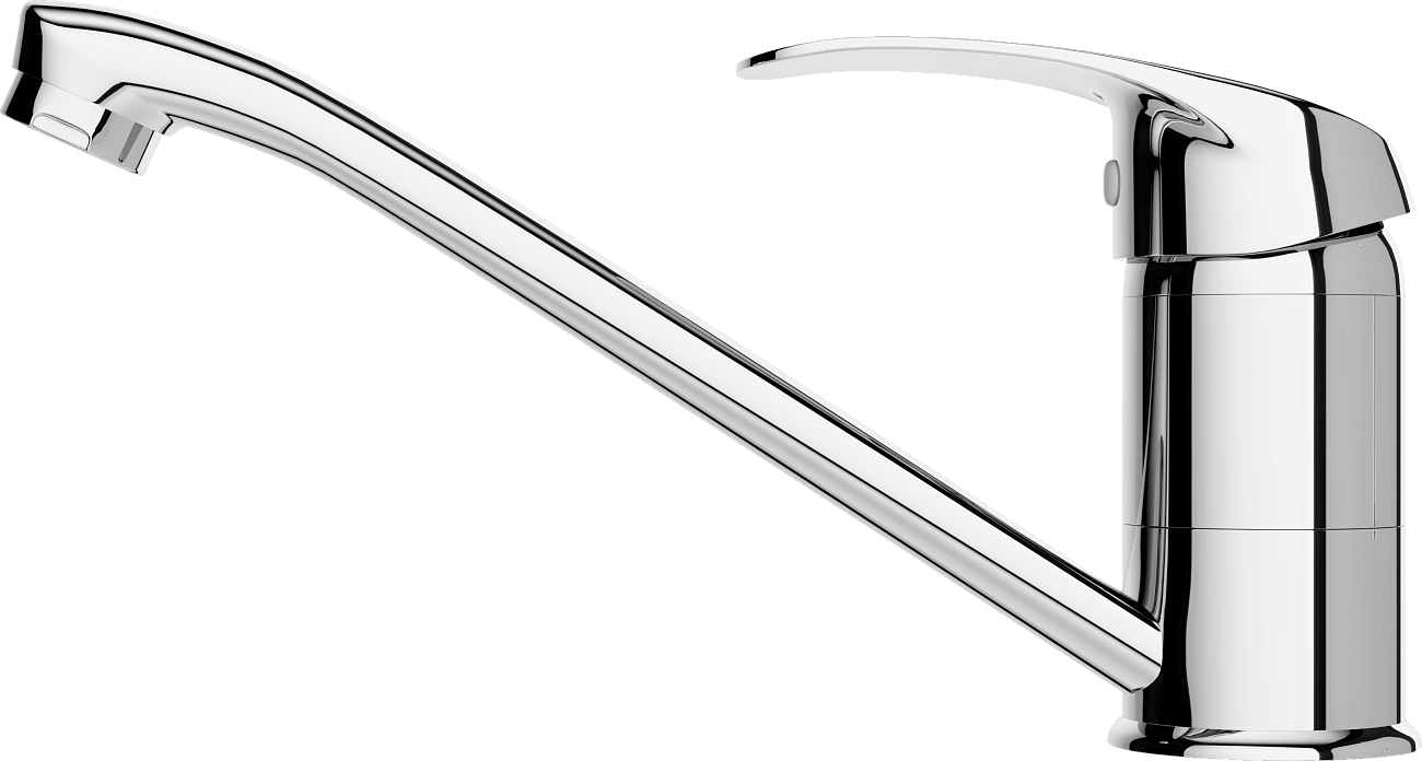 Смеситель для кухни латунный с вращающимся изливом хром Domaci "Равенна" D1500000 - изображение 9