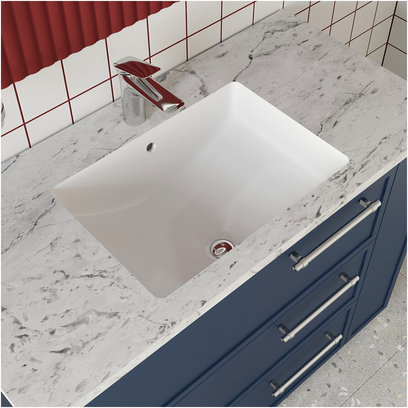 Раковина встраиваемая 37х52 см белая Stworki "Копенгаген" S42410WH - изображение 5