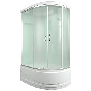 Душевая кабина ассиметричная левая с высоким поддоном 120х80 хром Erlit Comfort ER3512TPL-C3-RUS