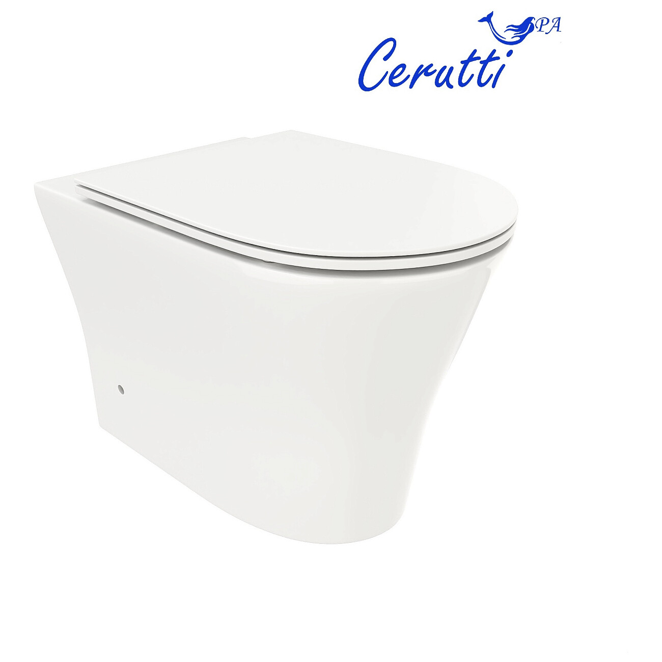 Унитаз приставной безободковый белый Cerutti SPA Adige F CT8907 - изображение 4