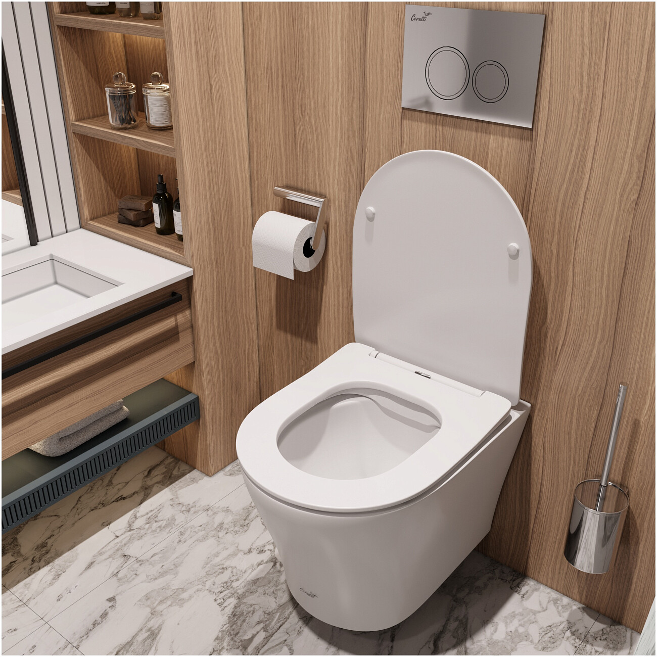 Унитаз подвесной безободковый белый матовый Cerutti SPA Adige Aria MW CT9245 - изображение 7