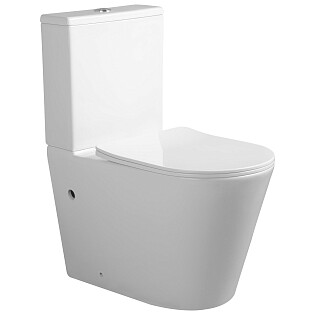 Унитаз напольный безободковый с сиденьем микролифт белый Cerutti SPA Sella GW CT10096
