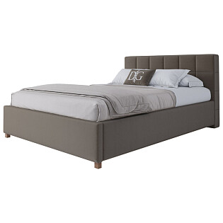 Кровать подростковая 140х200 серо-коричневая Wales