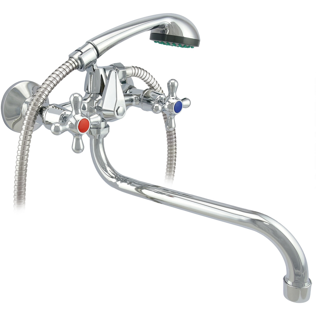 Смеситель для ванны двухвентильный с душевым гарнитуром хром Istok life Standard 0402.714 - изображение 9