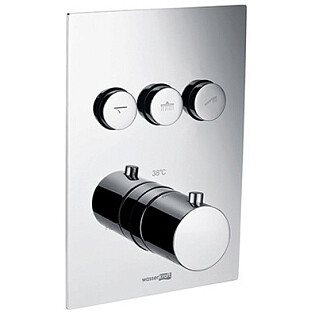 Смеситель для ванны и душа встраиваемый из латуни хром Wasserkraft 1944 Thermo