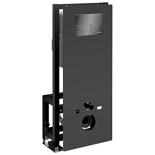 Инсталляция для подвесного унитаза с кнопкой смыва черная Glan 66TLT.010.ME.BL.PB04