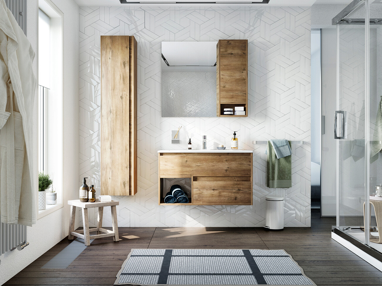 Раковина мебельная фарфоровая 90 см белая Quadro - изображение 7