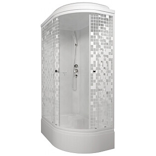 Душевая кабина ассиметричная левая со средним поддоном 120х80 см белая Triton &quot;Коралл В&quot; Щ0000061817