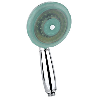 Лейка для ручного душа с подсветкой хром, зеленая Timo SL-3010