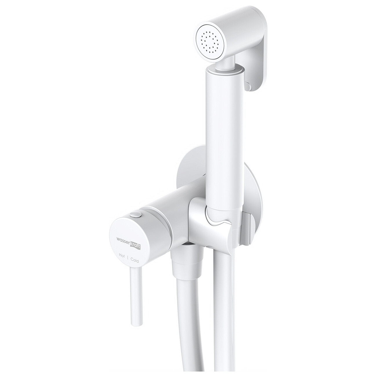 Гигиенический душ с встраиваемым смесителем белый Wasserkraft A70538 - изображение 3