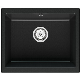 Мойка кухонная кварцевая прямоугольная черная Point &quot;Сидли 55&quot; PN3007B