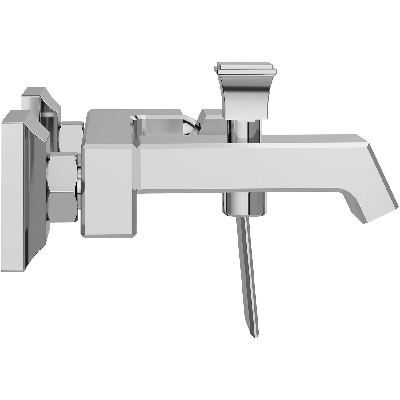 Смеситель для ванны с душем настенный хром Stworki "Оденсе" S12100CR - изображение 7