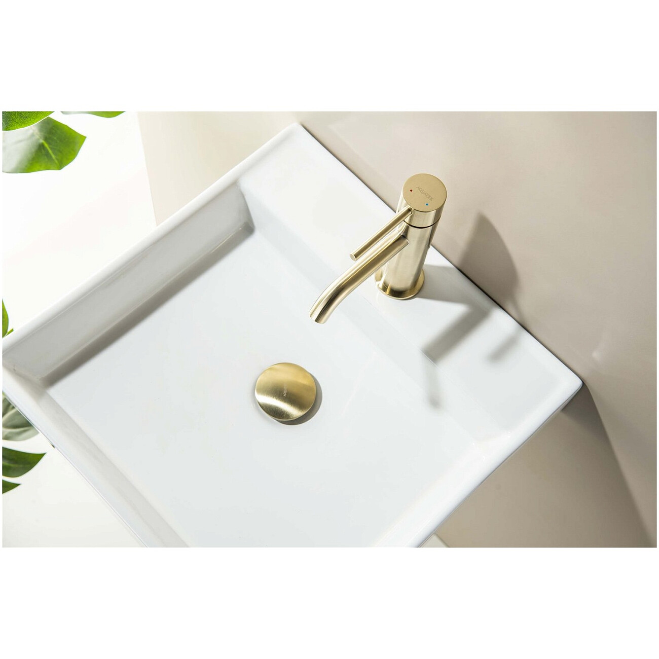 Донный клапан для раковины клик-клак шлифованное золото Aquatek AQ6003BG - изображение 4