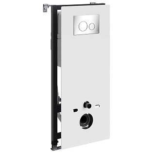 Инсталляция для подвесного унитаза с кнопкой смыва белая Abens 20TLT.010.ME.WH.CH02