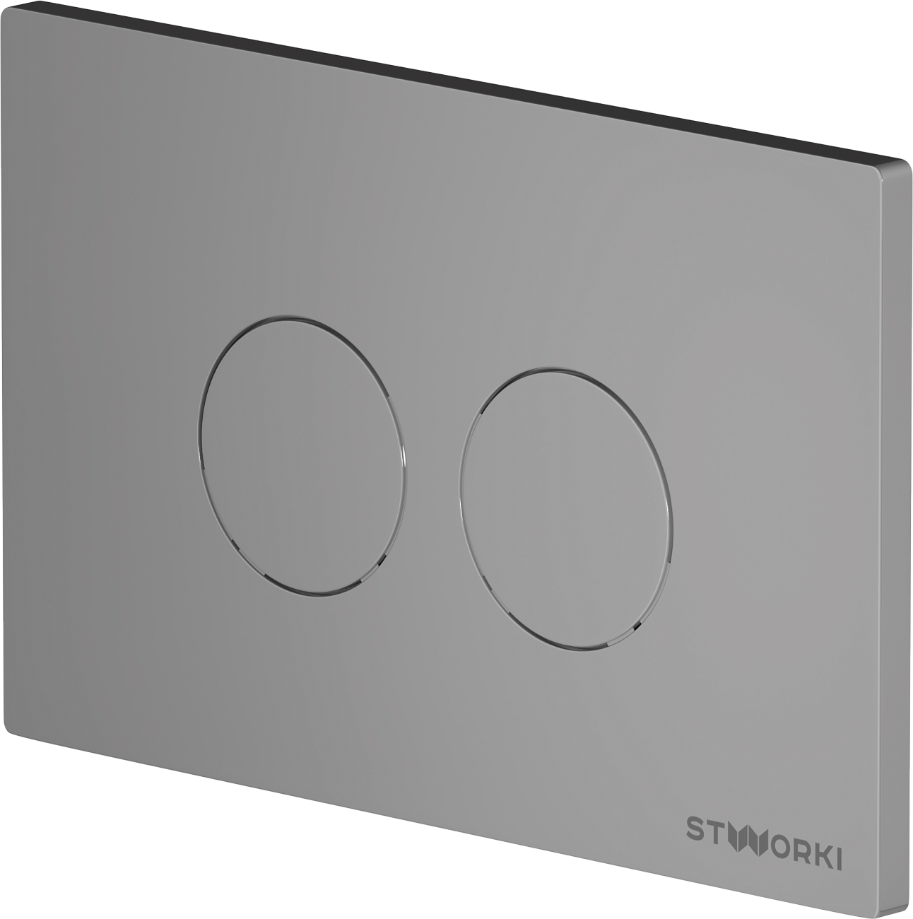 Кнопка смыва хром матовая Stworki "Хельсинки" 500473 - изображение 4