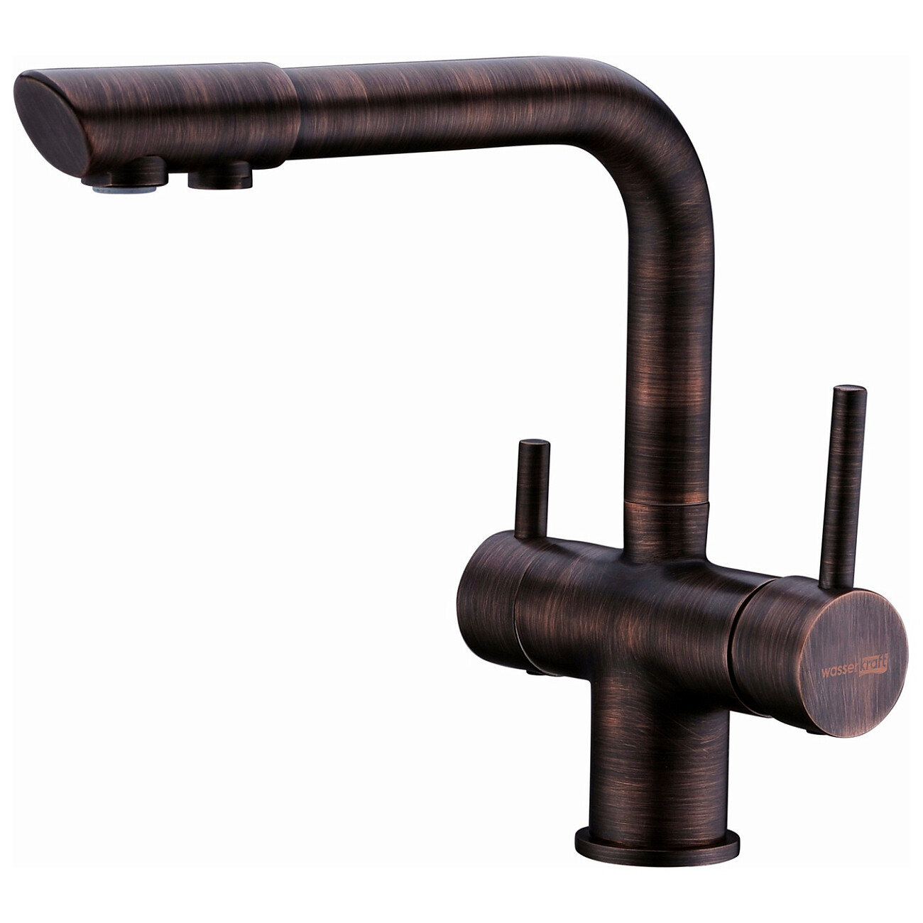 Смеситель для кухни под фильтр из латуни темная бронза Wasserkraft A8047 - изображение 5