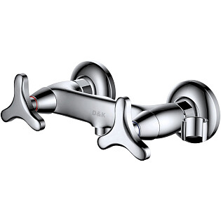 Смеситель для душа двухвентильный с душевым гарнитуром хром D&K Hessen Goethe DA1383141