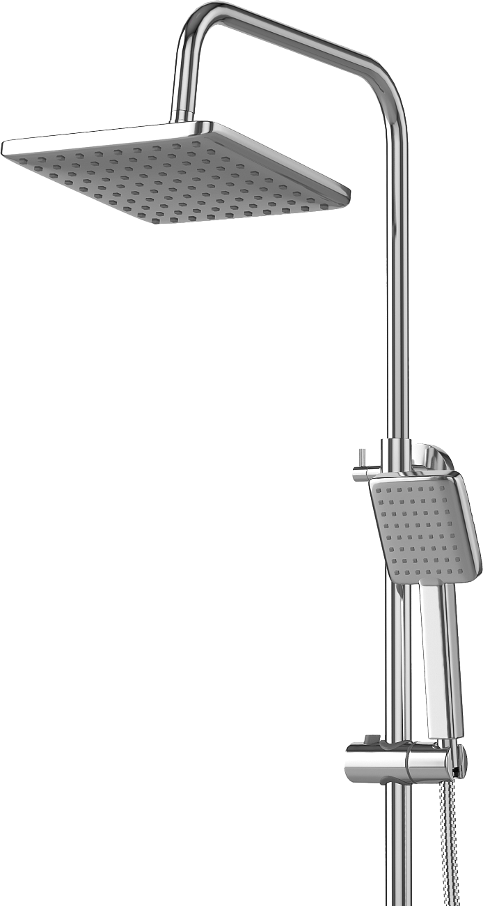 Душевая стойка с верхним душем хром Stworki "Гётеборг" GE-03cr - изображение 10