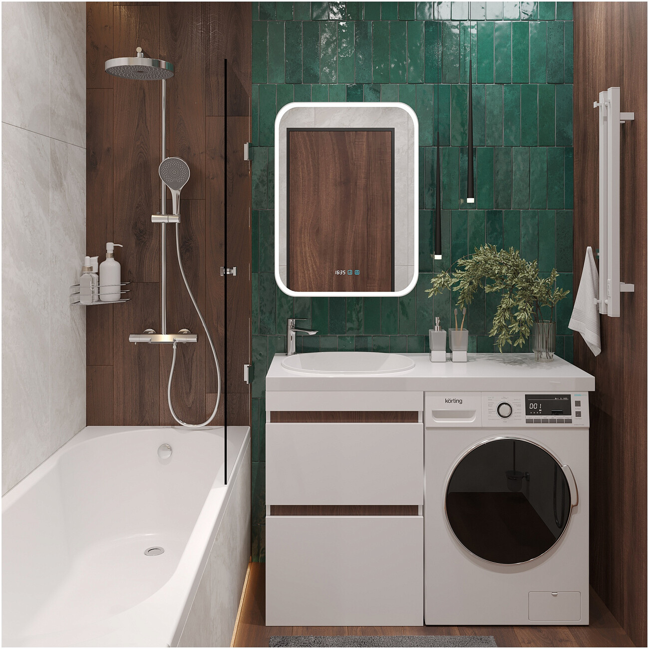 Душевая стойка с верхним душем хром Stworki "Лерум" S04170CR - изображение 8