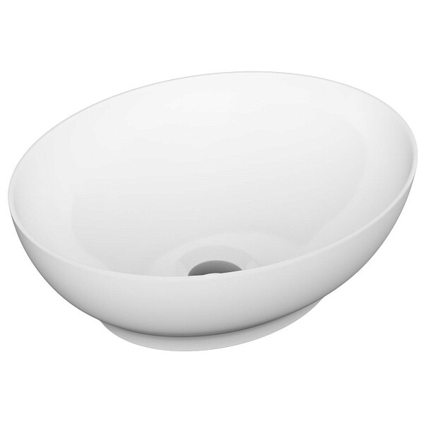 Раковина накладная овальная 41 см белая Point "Сатурн" PN43902WM - изображение 1