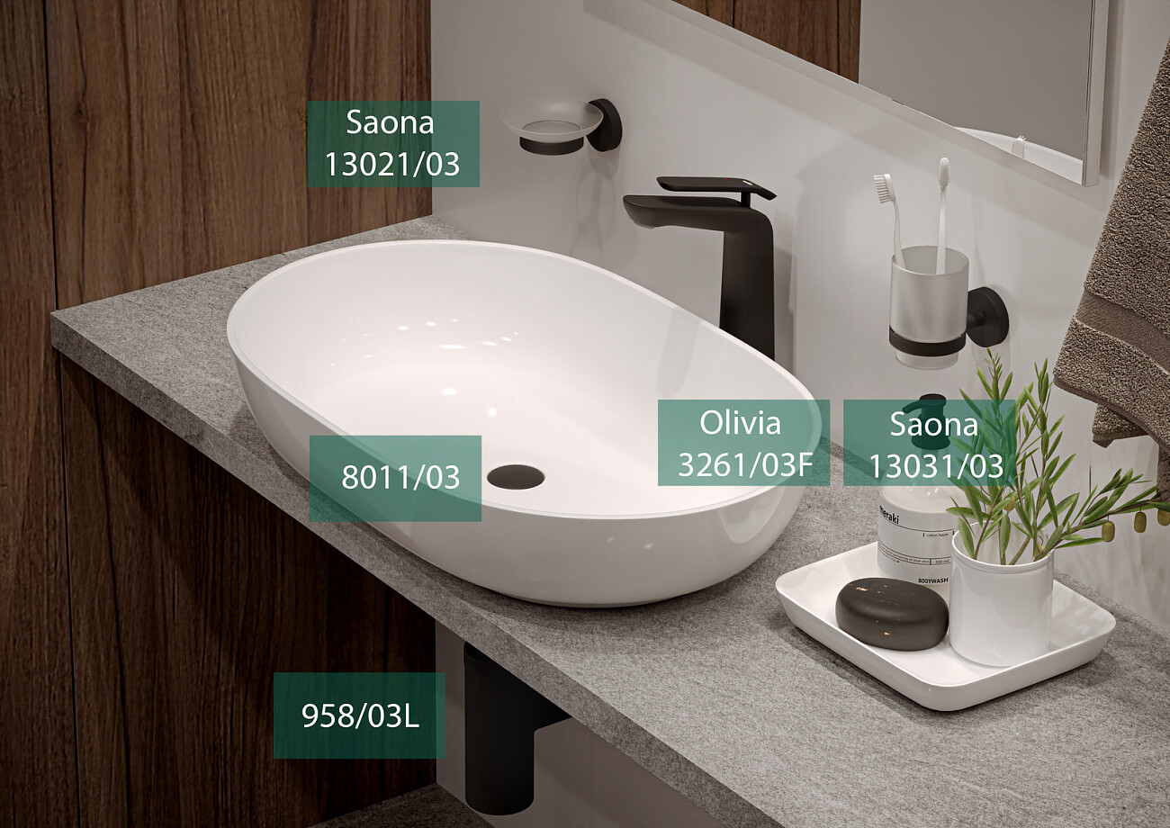 Смеситель для раковины-чаши черный Timo Olivia 3211-03F - изображение 2