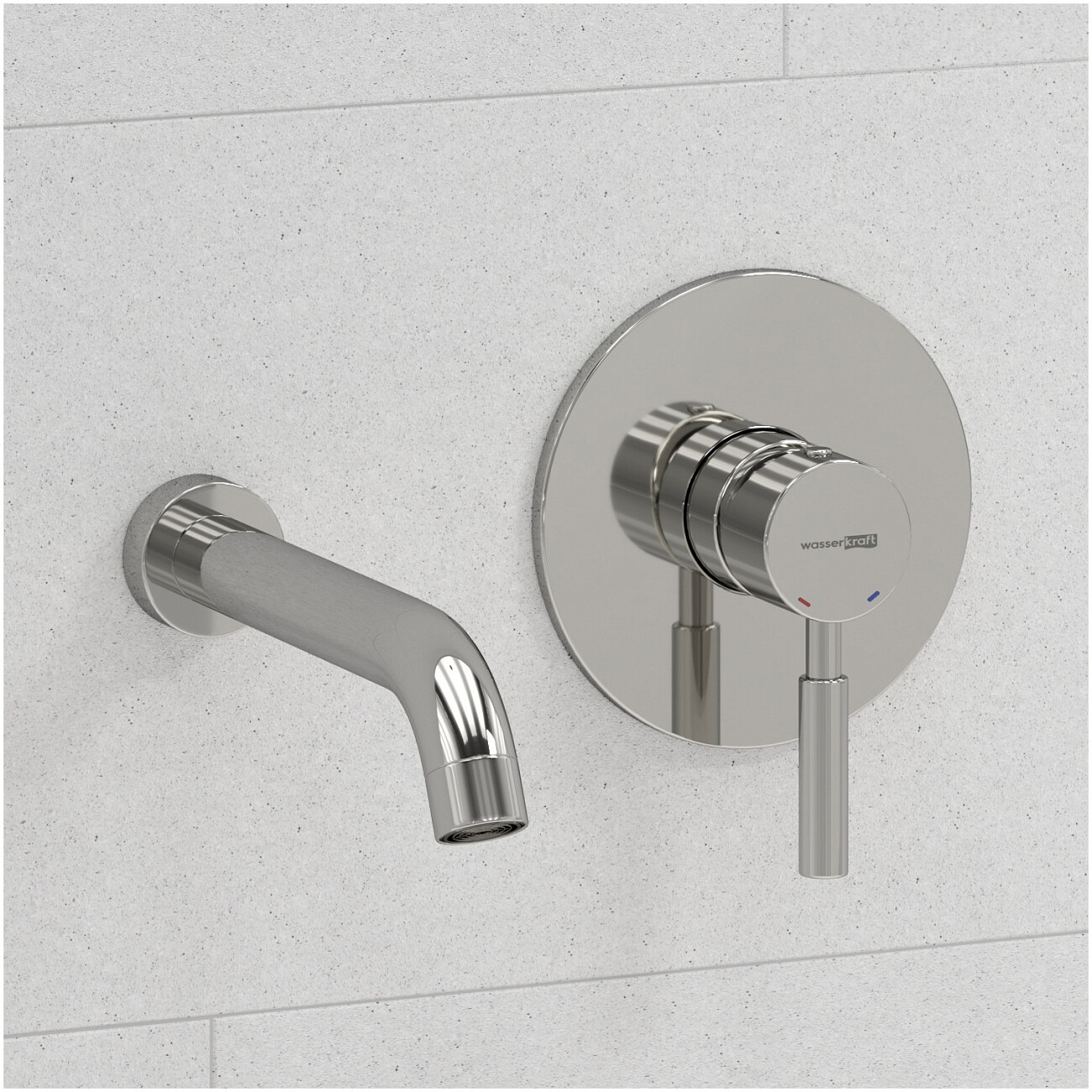 Смеситель для раковины встраиваемый с изливом хром Wasserkraft A41513 - изображение 3