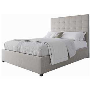 Кровать подростковая с мягкой спинкой 140х200 молочная Royal Black