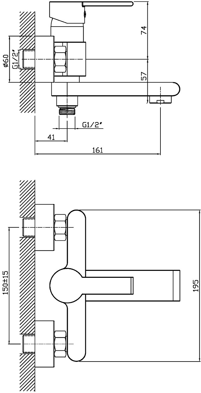Смеситель для ванны однорычажный хром Stworki "Вестерос" VS-02sv - изображение 2