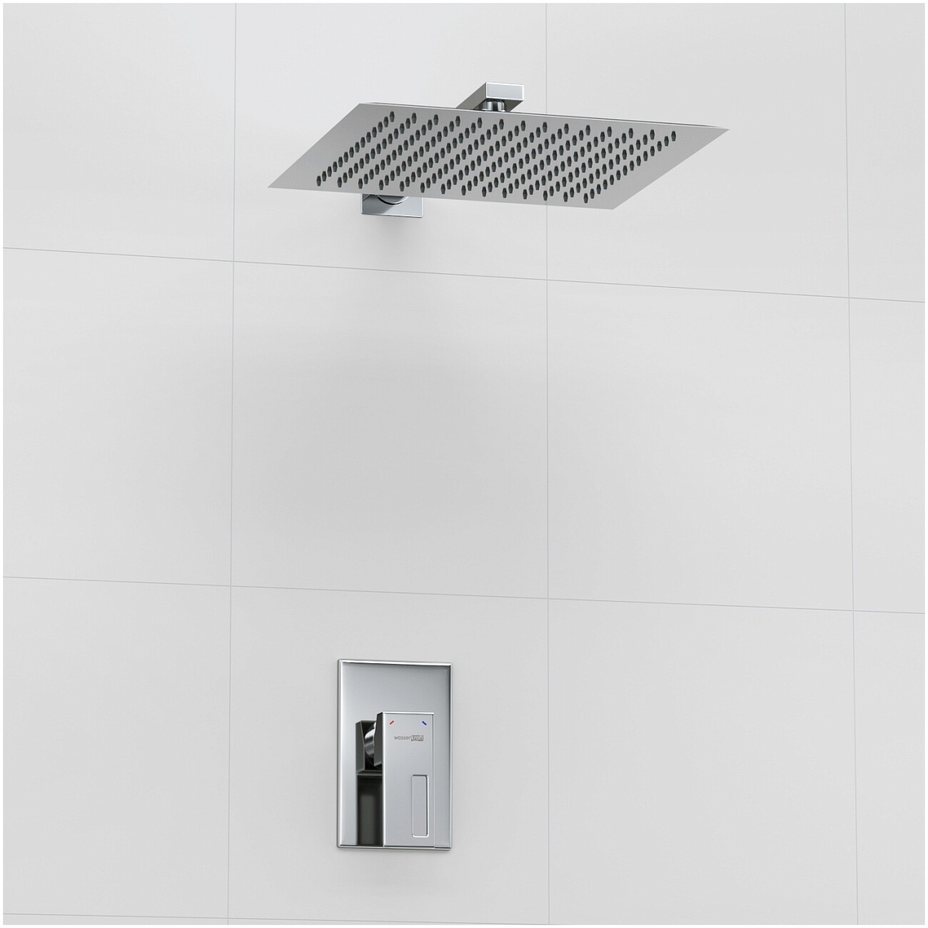 Душевой комплект встраиваемый с верхним душем хром Wasserkraft A12119 - изображение 2