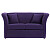 Диван Hollis прямой фиолетовый