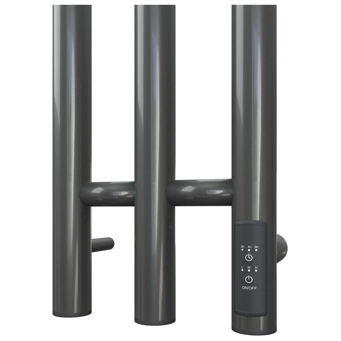 Полотенцесушитель электрический 120х12 см графит Point "Деметра П3" PN12822GB - изображение 4