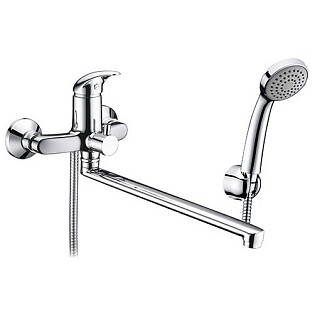 Душевой комплект с лейкой и длинным изливом хром Wasserkraft Isen 2602L