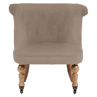 Кресло маленькое бежевое со стяжкой Amelie French Country Chair