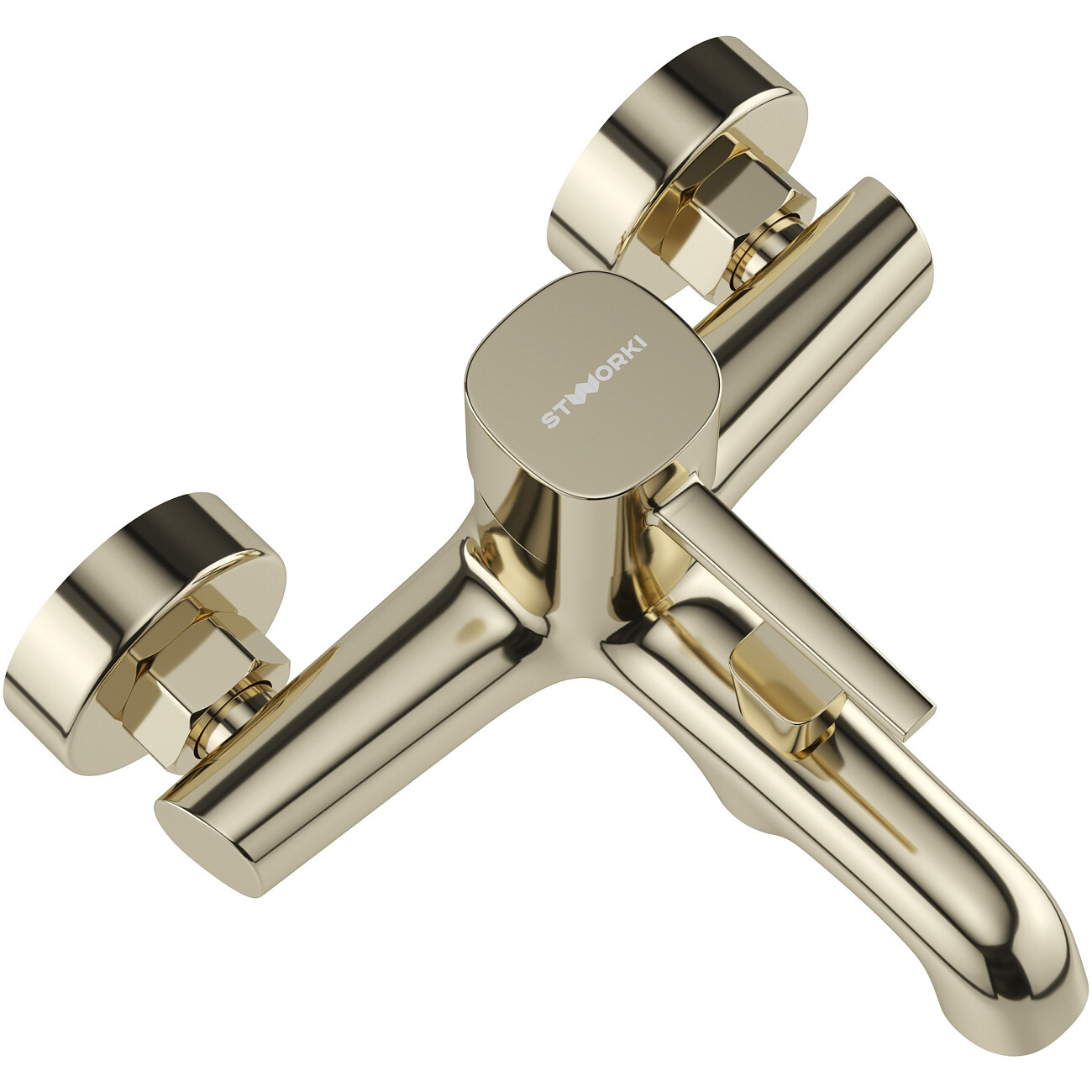 Смеситель для ванны с душем настенный золотой Stworki "Эстерсунд" S31100GG - изображение 8