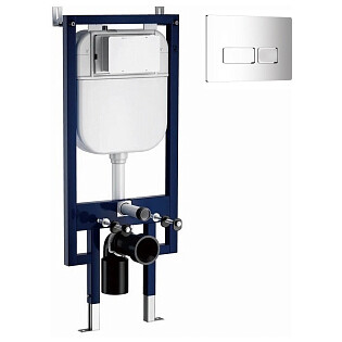 Инсталляция для подвесного унитаза с кнопкой смыва цвета хром Cerutti SPA CR557.CR02CH