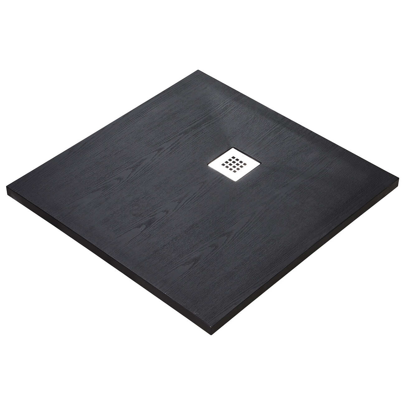 Душевой поддон из искусственного камня квадратный 90х90 см черное дерево Wasserkraft Dill 61T03 - изображение 2