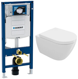Унитаз белый Bocchi Venezia 1295-001-0129 с инсталляцией Geberit Duofix UP320 111.300.00.5