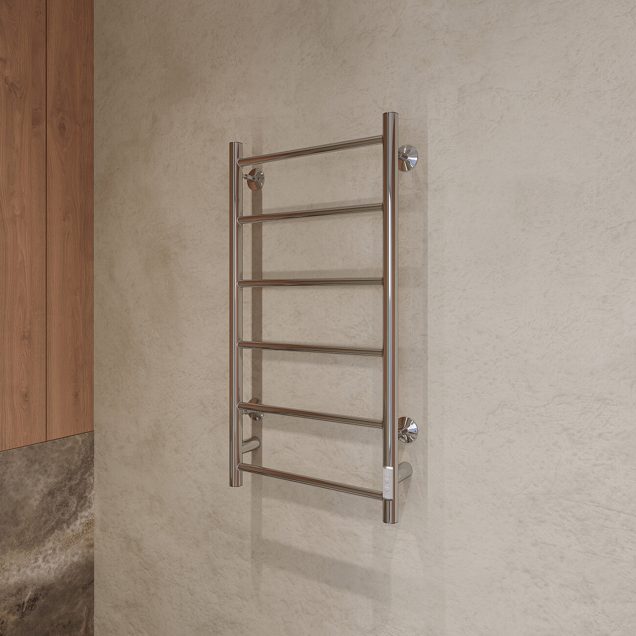 Полотенцесушитель электрический 80x40 см хром Ewrika "Сафо" PN 4657763847753 - изображение 5