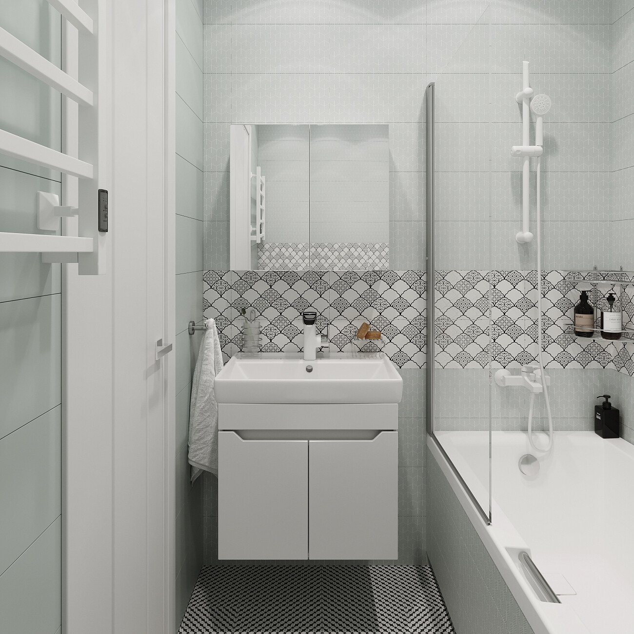 Смеситель для ванны с душем белый Diwo "Смоленск" SM-03w - изображение 6