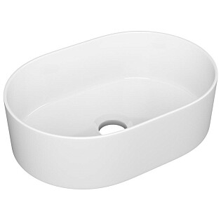 Раковина накладная овальная фарфоровая белая Point &quot;Виктория 46&quot; PN43062
