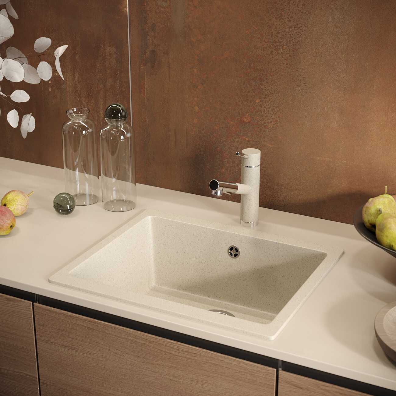 Мойка кухонная берилл Domaci "Солерно" DMQ-1555.Р - изображение 3