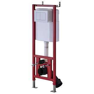 Инсталляция для подвесного унитаза с белой клавишей D&K DI8640116